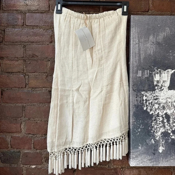 NWT Savannah Morrow Asymmetric Fringe Skirt - Picture 5 of 6